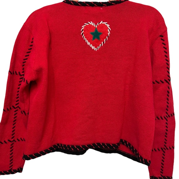 Parisian Signature Vintage Christmas Sweater Cardigan - Picture 6 of 6